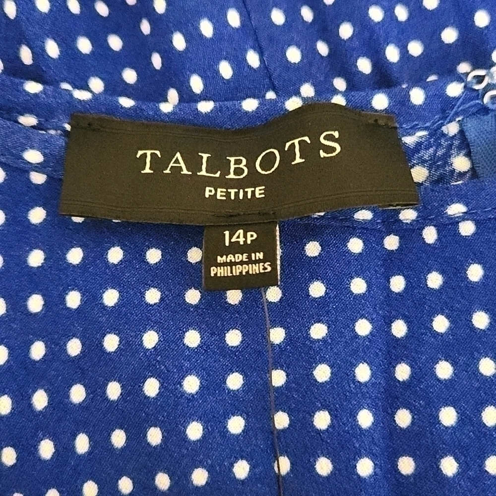 Talbots Polka-dot Flowy Skirt Summer Feminine Party Wedding 14 Formal Modest - Picture 6 of 7